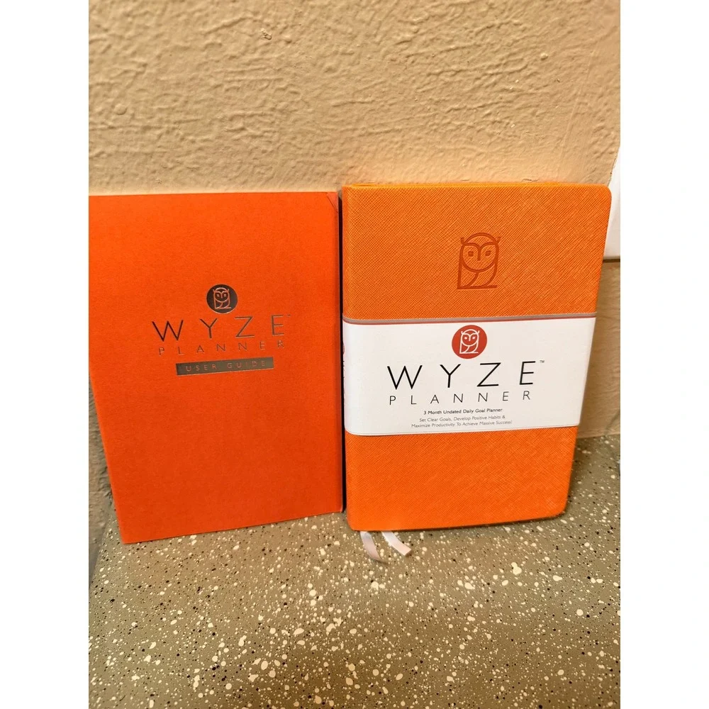 Wyze Planner 3 Month Undated Daily‎ Goal Planner Orange Owl Logo